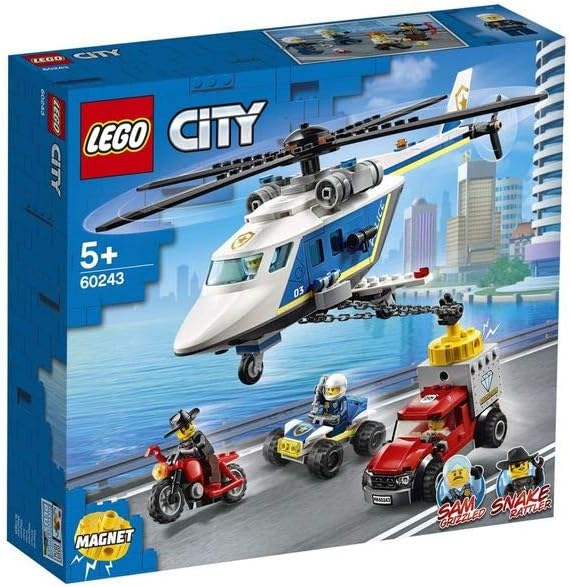 LEGO City Police Helicopter Chase 60243 Police Playset, Building Sets for Kids (212 Pieces)