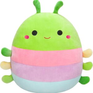 Squishmallows Original 14-Inch Rutabaga Caterpillar with Multicolored Stripes - Large Ultrasoft Official Jazwares Plush