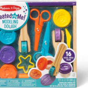 Melissa & Doug Created by Me! Cut, Sculpt, and Roll Modeling Dough Kit with 8 Tools and 4 Colors of Modeling Dough