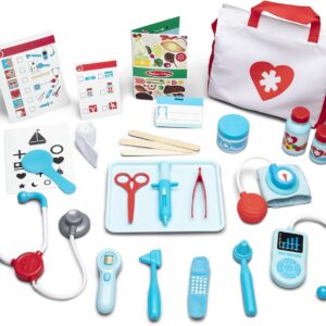 Melissa & Doug Get Well Doctor Kit, 25-Piece Toddler Doctor Play Set, Realistic Pretend Play Toys & Accessories, Preschool Toys for Girls & Boys Ages 3+