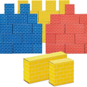 Bankers Box at Play Heavy Duty Jumbo Cardboard Building Blocks, 40 Pack, Large and Medium Toy Blocks for Kids and