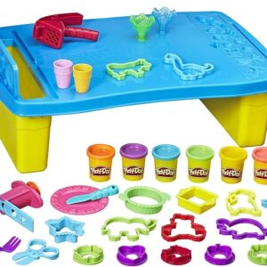 Play-Doh Play 'n Store Table Toy, 25+ Accessories, 8 Cans of Assort. Colors, Back to School Classroom Supplies, Kids Arts & Crafts, Preschool Toys, Ages 3+ (Amazon Exclusive)