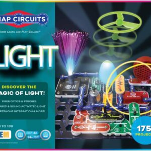 Snap Circuits Light Electronics Exploration Kit | Over 175 Exciting STEM Projects | Full Color Project Manual | 55+ Snap Circuits Parts | STEM Educational Toys for Kids 8+